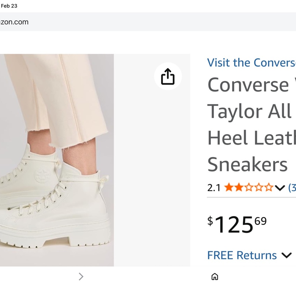 🌸Chuck Taylor Women’s Leather Lugged  High Tops size 9 - Picture 11 of 12